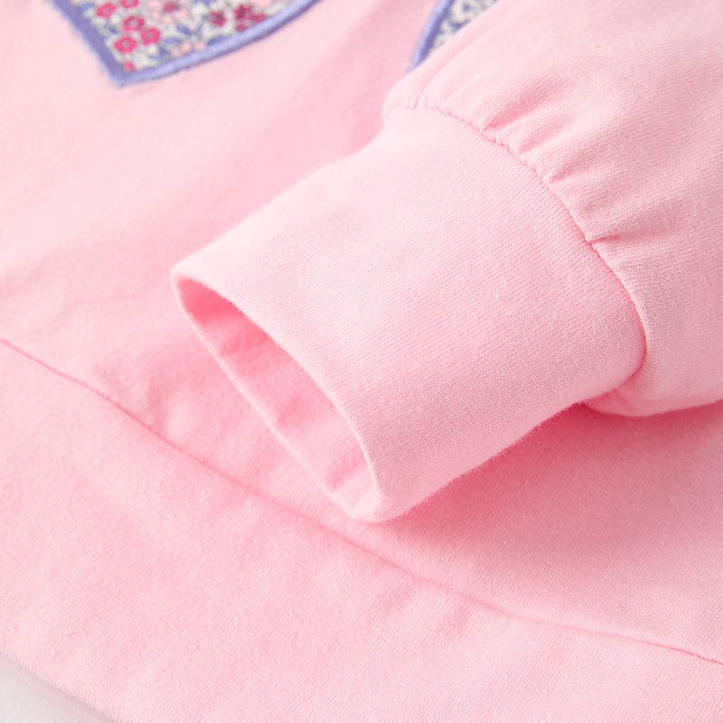 Fall Winter Floral Bow Pink Embroidery Pant - 2 Piece Set