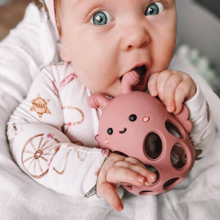 Honey Bee Teether Pink