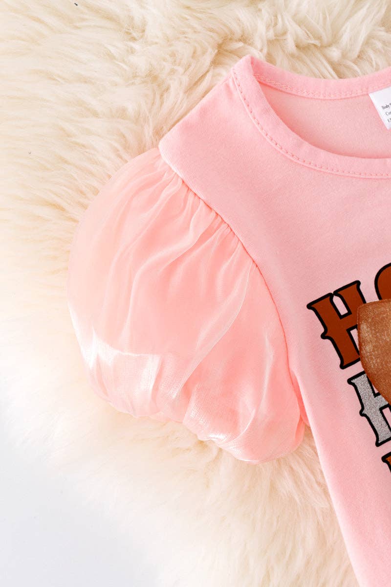 Howdy Pink tee and denim shorts -- 2 Piece Set