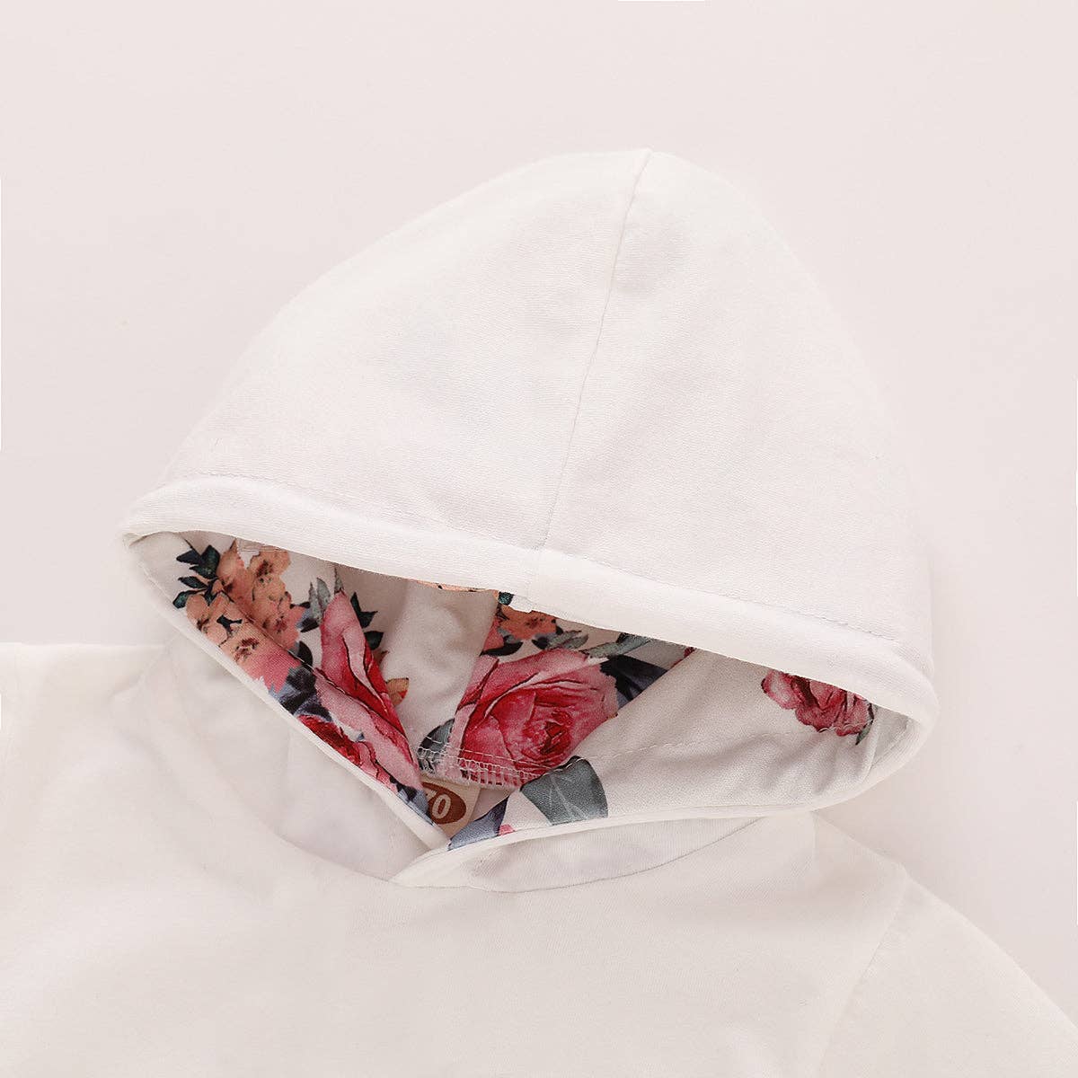 Floral Hoodie and Joggers with Matching Headband - 3 Pc set