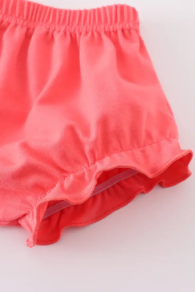 Pink Floral Print Bloomer Set