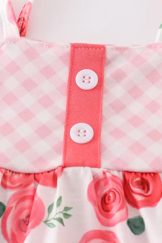 Pink Floral Print Bloomer Set