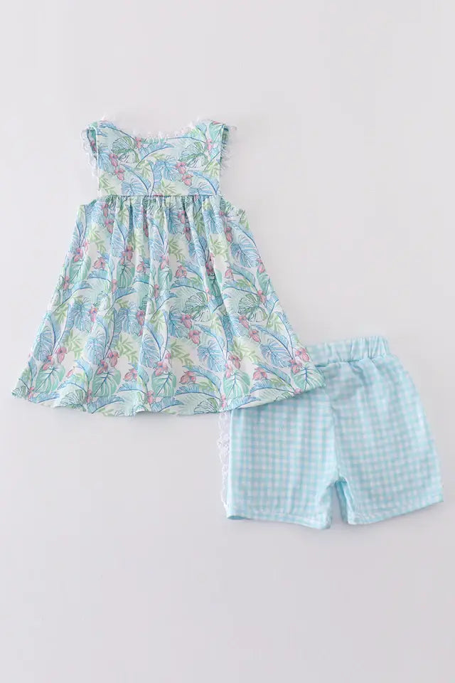 Tropical Rainforest Plant Print 2 Piece Set