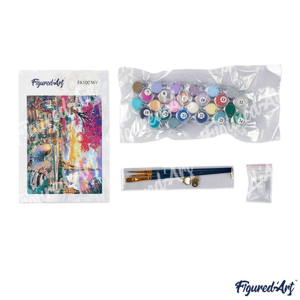 Paint by Numbers rolled - Colorful Abstract Owl