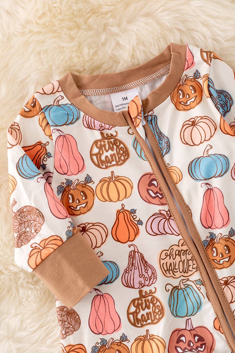 Happy Halloween printed baby onesie