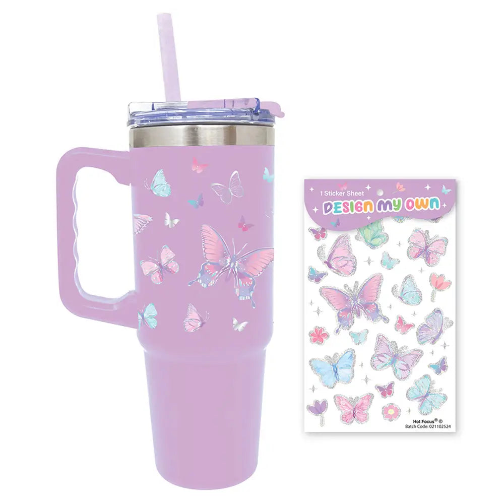 Stainless Steel Butterfly Tumbler