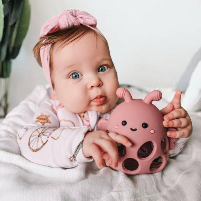 Honey Bee Teether Pink