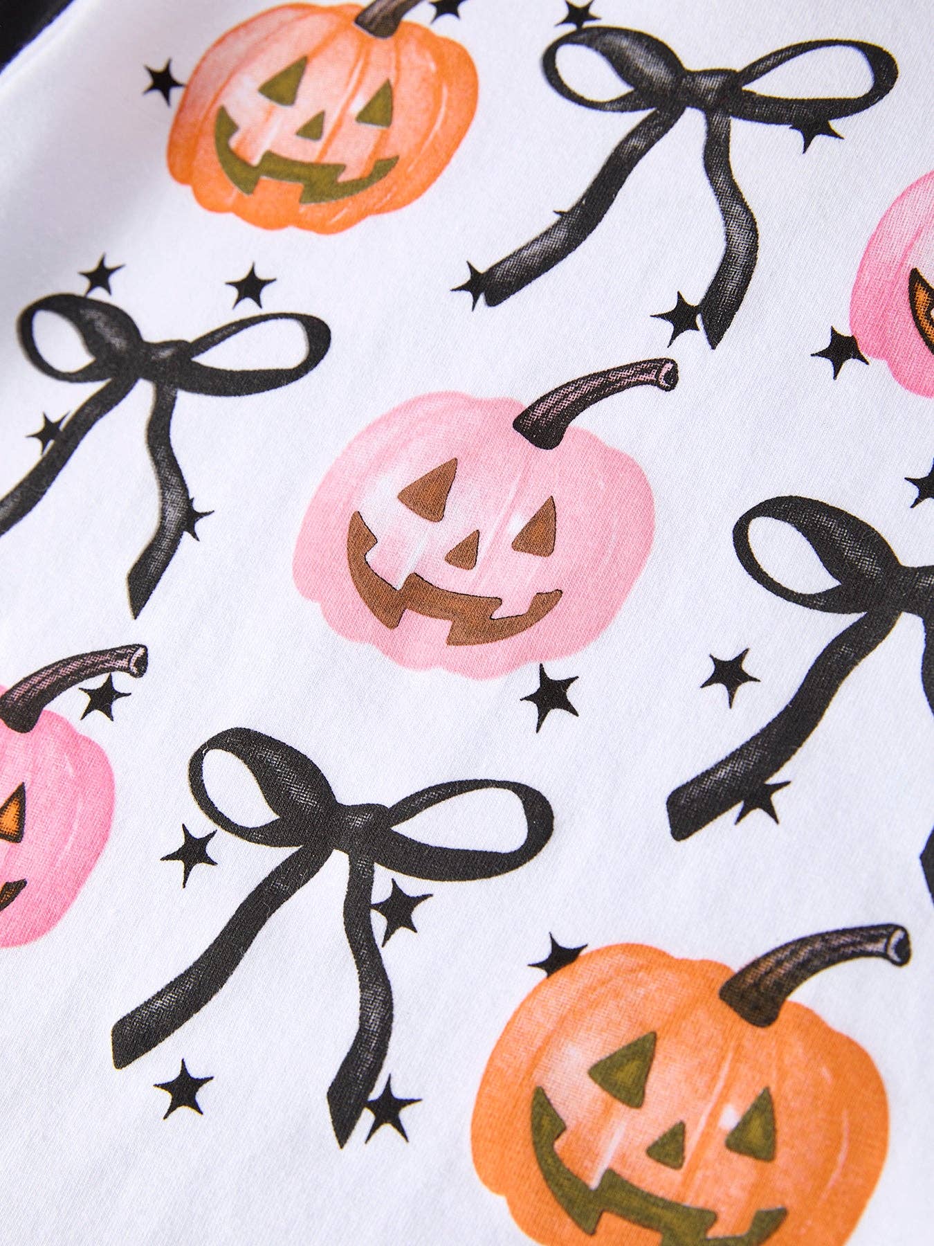 Halloween Printed Children's Top + Pink Gauze Skirt - 2 Piece Set