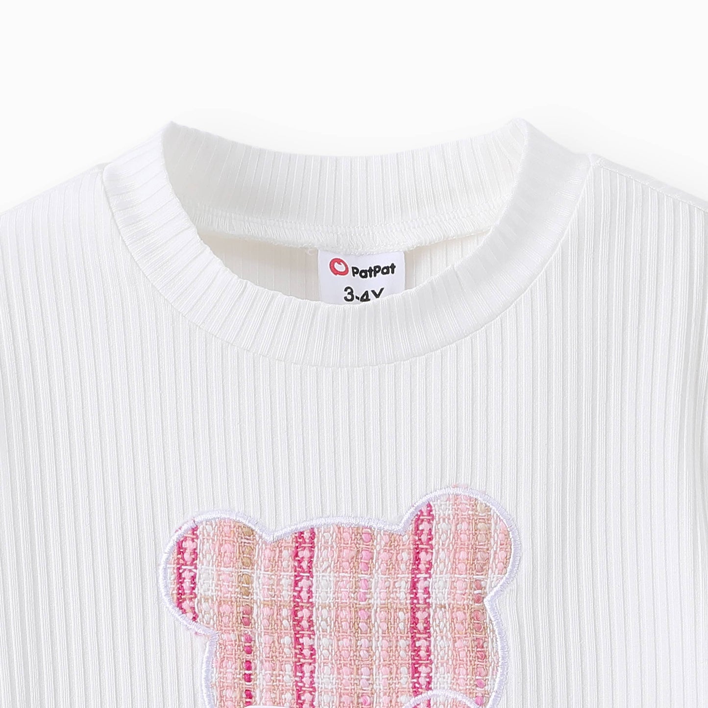 Bear Puff-sleeve Sweatshirt and Shorts - 2 Piece Set