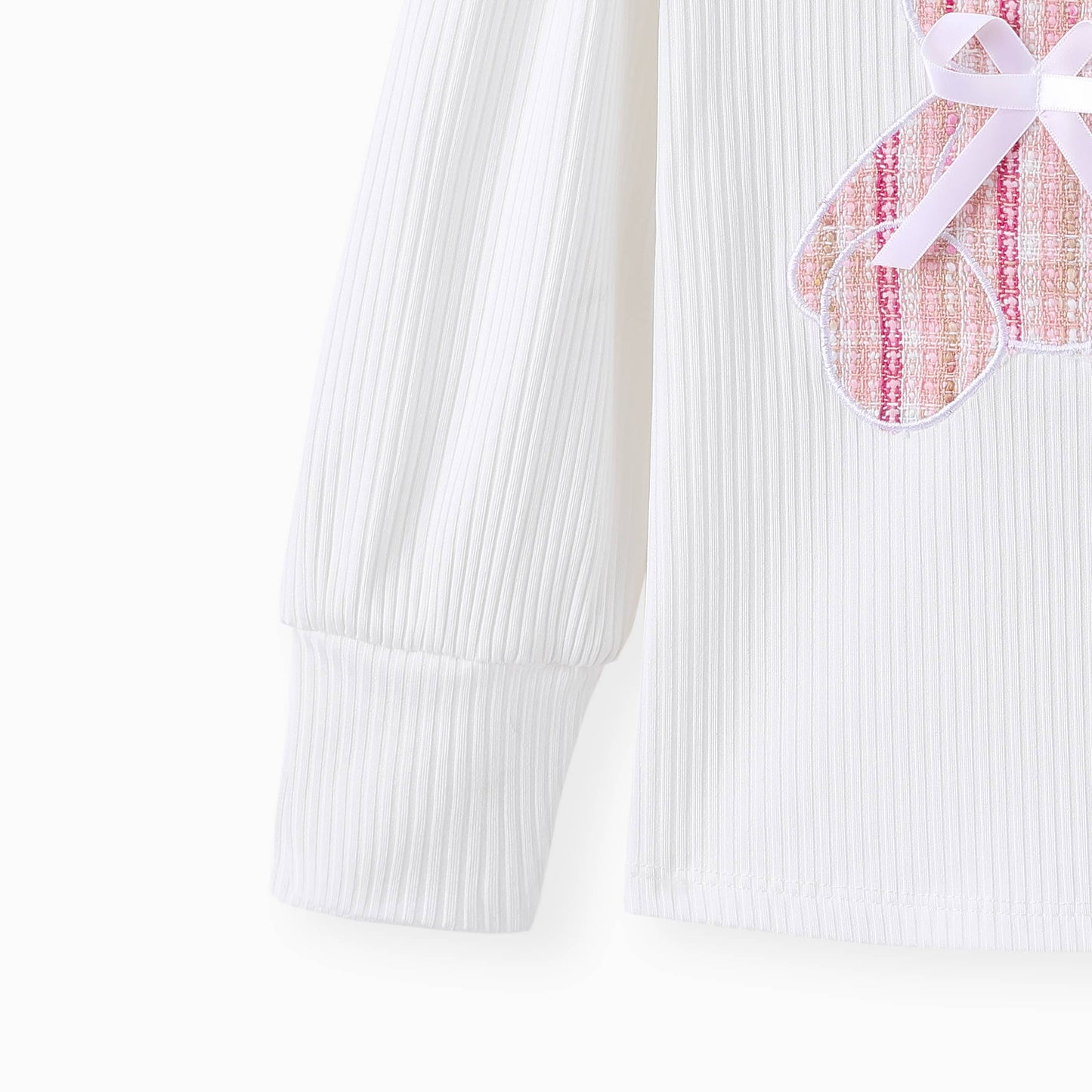 Bear Puff-sleeve Sweatshirt and Shorts - 2 Piece Set
