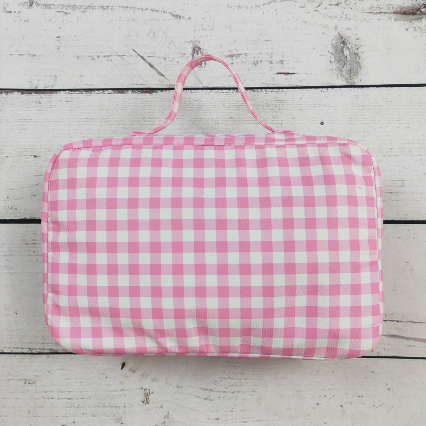 Pink Plaid Ruffle Baby Girls Lunch Boxes Bag