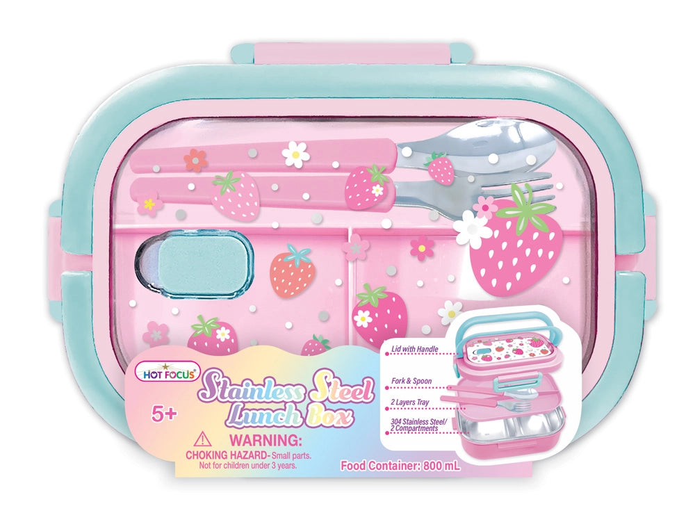 Stainless Steel Strawberry Bento Lunch Box