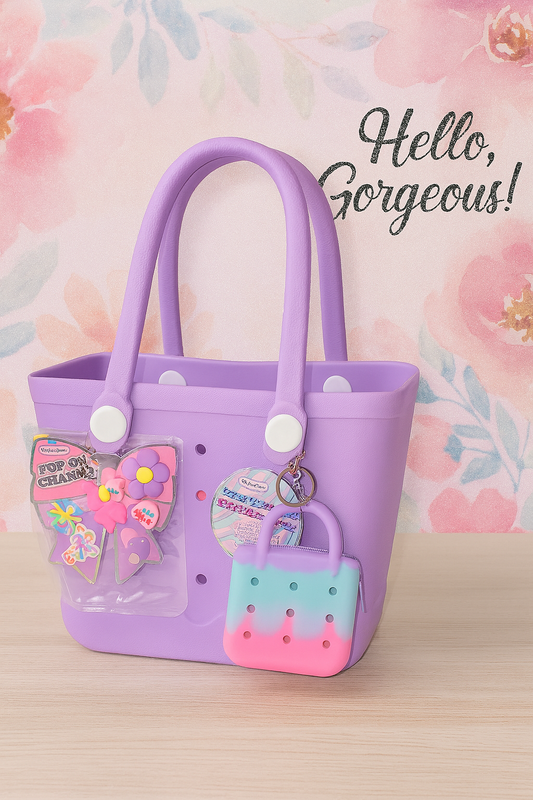 Bowtiful Beach Tote with Charms