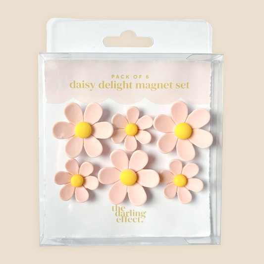 Daisy Delight Magnet Set-Pink