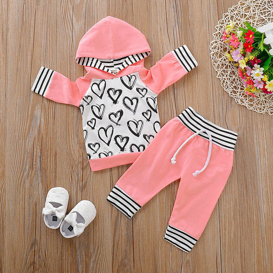 Heart Hoodie and Jogger - 2 Piece Set