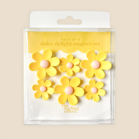 Daisy Delight Magnet Set-Yellow
