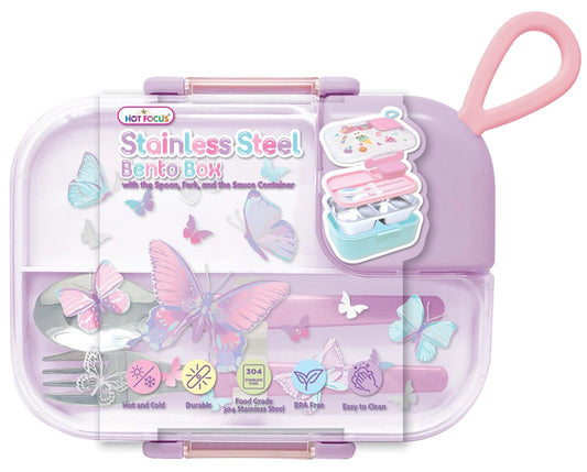 Stainless Steel Tye Dye Butterfly Bento Lunch Box