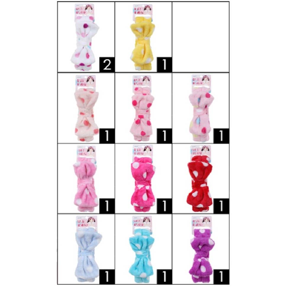 Polka Dot Bow Beauty Spa Headband