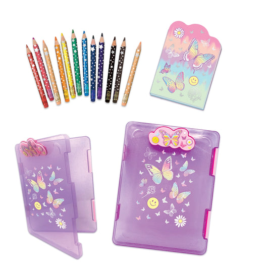 Tie Dye Butterfly Clipboard and Storage Case