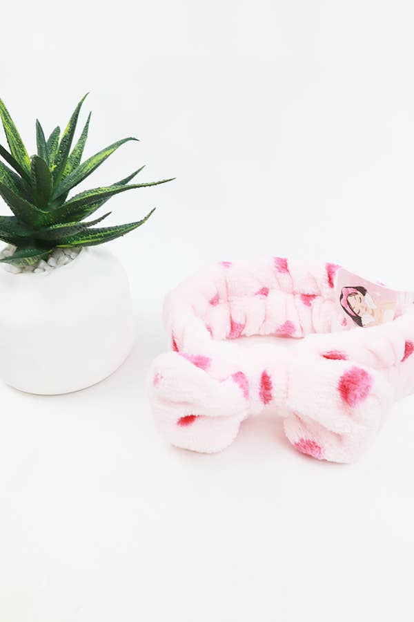 Polka Dot Bow Beauty Spa Headband