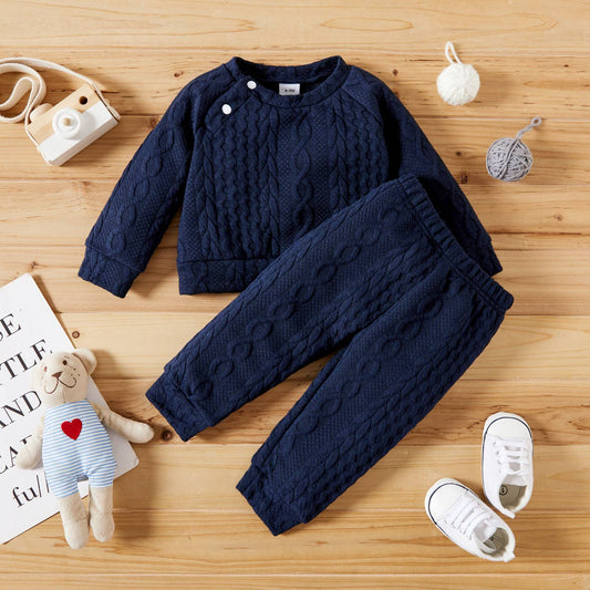 Navy Jogging Suit - 2 Piece Set