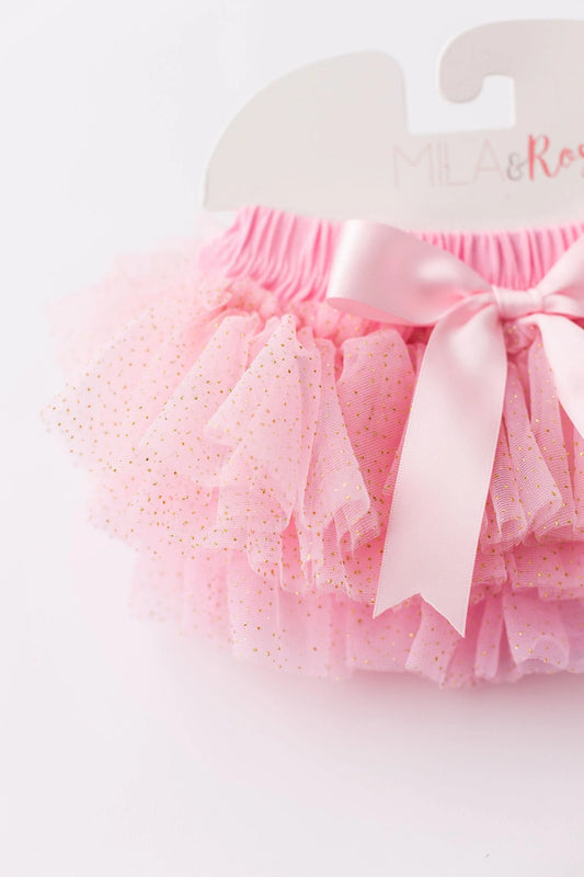 Pink & Gold Glitter Ruffle Tutu Bloomers