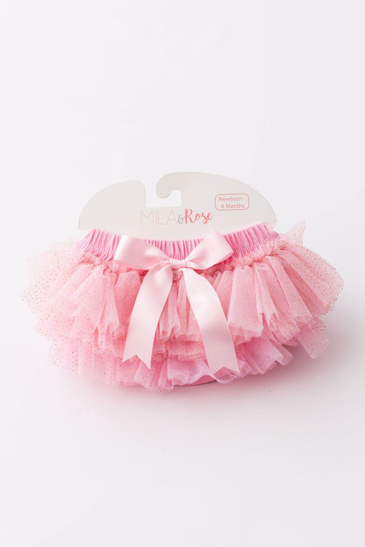 Pink & Gold Glitter Ruffle Tutu Bloomers