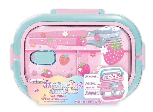 Stainless Steel Strawberry Bento Lunch Box